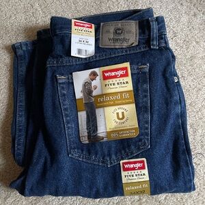 Wrangler Men's Relaxed Fit Jeans - Deep Blue